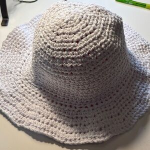 White Crochet Sun Hat